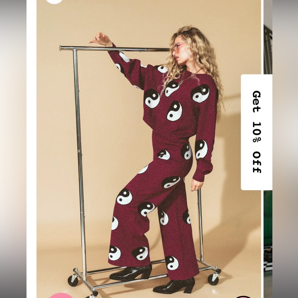 Dressed in LALA Be An Original, Baby Yin Yang Knit Set